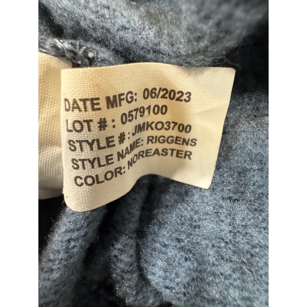 Johnnie-O Riggens Quarter‎ Zip Pullover Noreaster Blue Grey Pocket Mens Medium